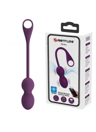 Фиолетовые вагинальные шарики Elvira с управлением через смартфон - Baile