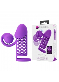 Фиолетовая вибронасадка с клиторальным отростком Harden - Baile - в Норильске купить с доставкой