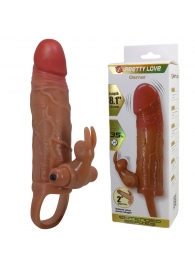 Карамельная вибронасадка с клиторальным стимулятором Osmar - 20,5 см. - Baile - в Норильске купить с доставкой