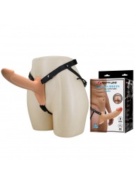 Телесный полый мужской страпон London - 16,8 см. - Baile - купить с доставкой в Норильске