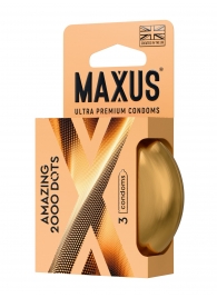 Точечные презервативы MAXUS 2000 Amazing Dots с железным кейсом - 3 шт. - Maxus - купить с доставкой в Норильске