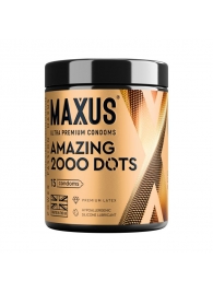 Точечные презервативы MAXUS 2000 Amazing Dots с железным кейсом - 15 шт. - Maxus - купить с доставкой в Норильске