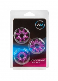 Набор из 3 лиловых эрекционных колец различной формы - Erowoman-Eroman - в Норильске купить с доставкой