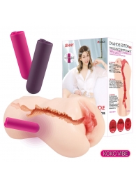 Мастурбатор-вагина с вибрацией Jenny Onahole edition 005 - KOKOS - в Норильске купить с доставкой