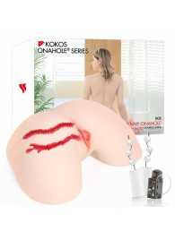 Мастурбатор-полуторс с двойным слоем материала и вибрацией Jenny Onahole Real Hips - KOKOS - в Норильске купить с доставкой