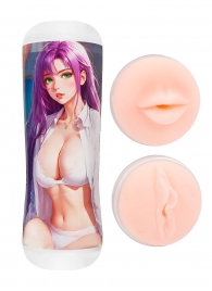 Двусторонний мастурбатор аниме - ротик и вагина - Tokyo Style - в Норильске купить с доставкой