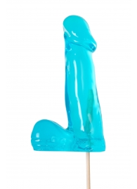 Голубой леденец в форме члена со вкусом блю кюрасао - 173 гр. - Sosuчki - купить с доставкой в Норильске