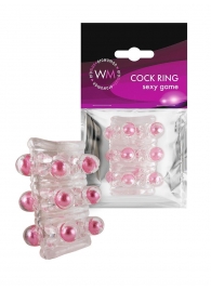 Прозрачная сквозная насадка на пенис с цветными шариками - Erowoman-Eroman - в Норильске купить с доставкой