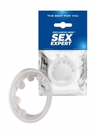 Эрекционное кольцо с мягкой стимулирующей насадкой - Sex Expert - в Норильске купить с доставкой