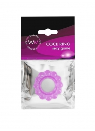 Лиловое эрекционное кольцо с 2 рядами стимулирующих шариков - Erowoman-Eroman - в Норильске купить с доставкой