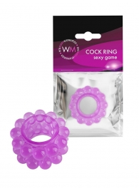 Лиловое эрекционное кольцо с 2 рядами стимулирующих шариков - Erowoman-Eroman - в Норильске купить с доставкой