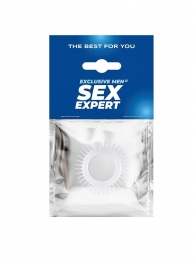 Эластичное эрекционное кольцо с шипиками и шариком - Sex Expert - в Норильске купить с доставкой