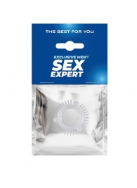 Эластичное эрекционное кольцо с 3 шариками и шипами - Sex Expert - в Норильске купить с доставкой