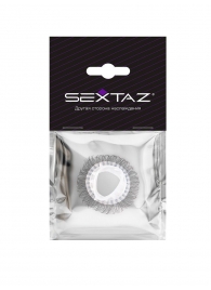 Эластичное эрекционное кольцо с длинными черными «ресничками» - Sextaz - в Норильске купить с доставкой