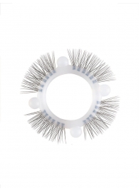 Эластичное кольцо с «ресничками» и 4 шариками - Sextaz - в Норильске купить с доставкой