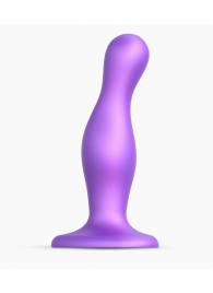 Фиолетовая насадка Strap-On-Me Dildo Plug Curvy size M - Strap-on-me - купить с доставкой в Норильске