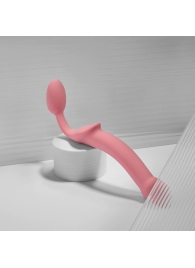 Розовый безремневой страпон Strap-on-me Semi-Realistic Bendable Strap-On size L - Strap-on-me - купить с доставкой в Норильске