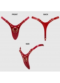 Красный пояс для фиксации насадок Strap-On-Me Leatherette Harness Fabulous - Strap-on-me - купить с доставкой в Норильске