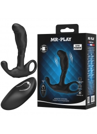 Черный изогнутый массажёр простаты с вибрацией и пультом ДУ - Baile - в Норильске купить с доставкой