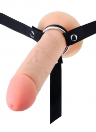 Мужской полый страпон на регулируемых ремешках - 22 см. - Sex Expert - купить с доставкой в Норильске