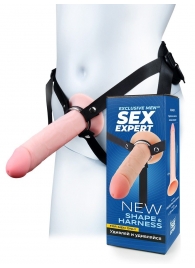 Мужской полый страпон на регулируемых ремешках - 22 см. - Sex Expert - купить с доставкой в Норильске