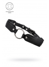 Черный кожаный чокер-ошейник со скруглёнными углами - Pecado - купить с доставкой в Норильске