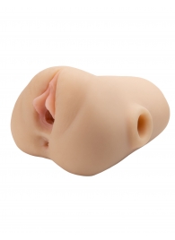 Телесный мастурбатор с вибрацией Double Pounder Vibrating Squeeze Stroker - Pipedream - в Норильске купить с доставкой