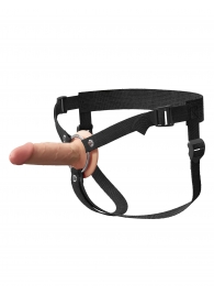 Телесный пустотелый фаллопротез 5’’ Hollow Silicone Strap-On - 14 см. - Pipedream - купить с доставкой в Норильске