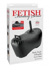 Черное надувное кресло с платформой для фиксации дилдо Body Dock Inflatable Love Seat - Pipedream - купить с доставкой в Норильске