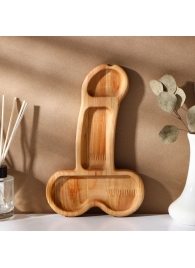 Деревянное блюдо для подачи в форме члена (25 х 16,5 х 1,7 см) - Сима-Ленд - купить с доставкой в Норильске