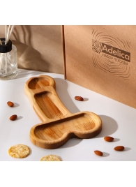 Деревянное блюдо для подачи в форме члена (25 х 16,5 х 1,7 см) - Сима-Ленд - купить с доставкой в Норильске