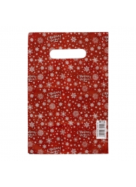 Красный подарочный новогодний пакет с вырубной ручкой (20х30 см) - Сима-Ленд - купить с доставкой в Норильске