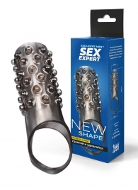 Дымчатая насадка на пенис с выпуклостями - 12 см. - Sex Expert - в Норильске купить с доставкой