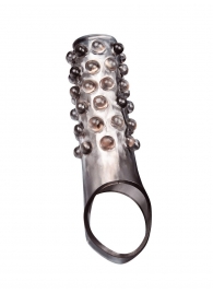 Дымчатая насадка на пенис с выпуклостями - 11 см. - Sex Expert - в Норильске купить с доставкой