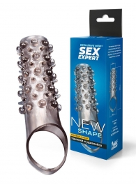 Дымчатая насадка на пенис с шипами и выпуклостями - 12 см. - Sex Expert - в Норильске купить с доставкой