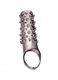 Дымчатая насадка на пенис с шипами и выпуклостями - 12 см. - Sex Expert - в Норильске купить с доставкой