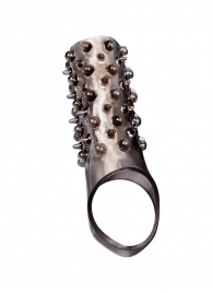 Дымчатая насадка на пенис с шипами и выпуклостями - 12,5 см. - Sex Expert - в Норильске купить с доставкой