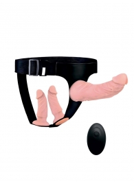 Женский страпон с 3 насадками и вибрацией - Erowoman-Eroman - купить с доставкой в Норильске