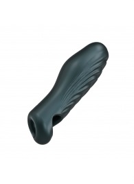 Серая силиконовая насадка на пенис с подхватом Manwan Ryzer - Manwan - в Норильске купить с доставкой