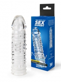 Прозрачная закрытая насадка на пенис - 17 см. - Sex Expert - в Норильске купить с доставкой