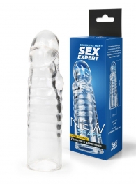 Прозрачная закрытая насадка на член - 15 см. - Sex Expert - в Норильске купить с доставкой