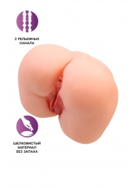 Реалистичный мастурбатор-попка с 2 любовными входами - No Name - в Норильске купить с доставкой