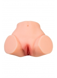 Телесный реалистичный мастурбатор-полуторс с 2 любовными входами - No Name - в Норильске купить с доставкой