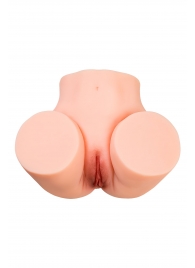 Телесный мастурбатор в форме попки с 2 любовными входами - No Name - в Норильске купить с доставкой