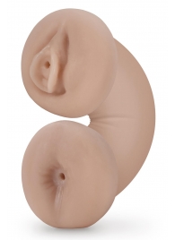 Телесный люминесцентный двусторонний мастурбатор Tasha - Blush Novelties - в Норильске купить с доставкой