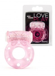 Розовое эрекционное виброкольцо с бабочкой - 1137 - в Норильске купить с доставкой