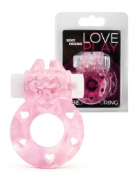 Розовое эрекционное виброкольцо в форме зайчика - 1137 - в Норильске купить с доставкой