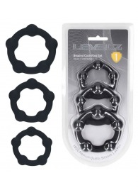 Набор из 3 эрекционных колец Beaded Silicone Cockring Set - Shots Media BV - в Норильске купить с доставкой