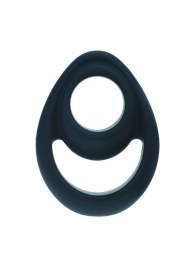 Черное эрекционное кольцо Double Ergo Silicone Cockring - Shots Media BV - в Норильске купить с доставкой