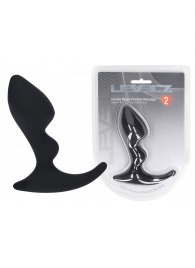Черная анальная пробка для массажа простаты Double Ripple Silicone Prostate Massager - Shots Media BV - в Норильске купить с доставкой